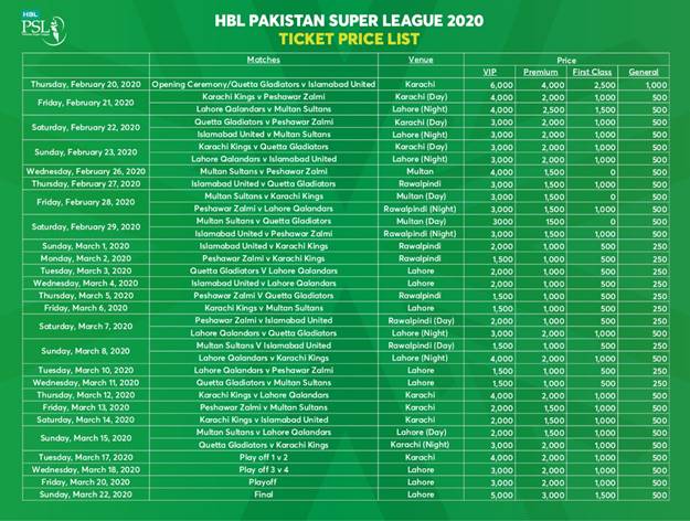 Buy Your PSL 10 Tickets: Sale Starts Today Buy Your PSL 10 Tickets: Sale Starts Today
