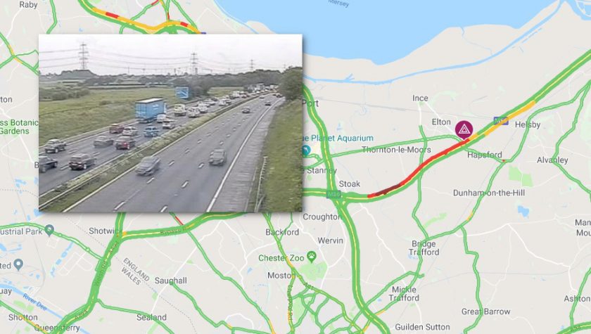 Cheshire/Deeside M56 Delays Following Traffic Collision Cheshire/Deeside M56 Delays Following Traffic Collision