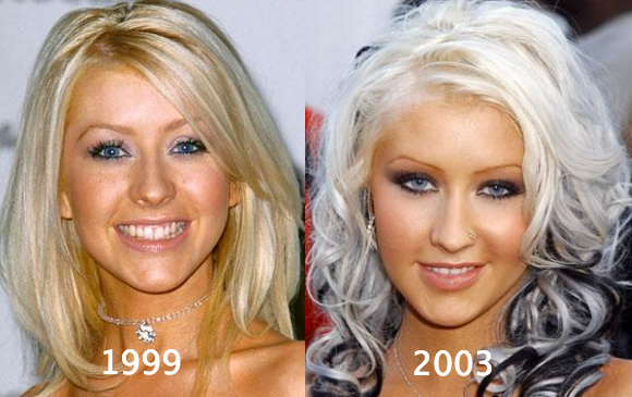 Christina Aguilera's Appearance: A Before & After Comparison Christina Aguilera's Appearance: A Before & After Comparison