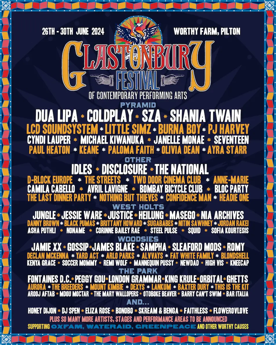 Complete 2025 Glastonbury And San Remo Festival Lineups Complete 2025 Glastonbury And San Remo Festival Lineups