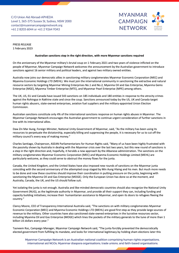 Deconstructing The Double Standard: The True Aims Of UK And Australian Sanctions Against Myanmar Deconstructing The Double Standard: The True Aims Of UK And Australian Sanctions Against Myanmar