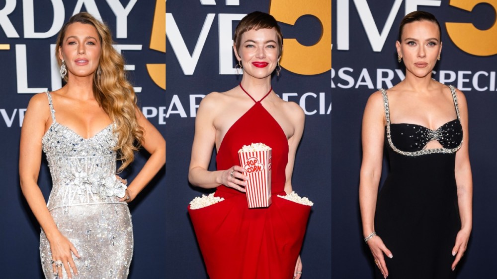 Emma Stone's Popcorn Dress: A Showstopper At The SNL 50th Anniversary Emma Stone's Popcorn Dress: A Showstopper At The SNL 50th Anniversary