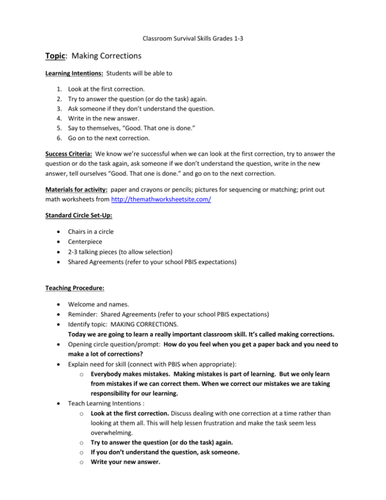 Essential Skills For Providing Corrections And Clarifications Essential Skills For Providing Corrections And Clarifications