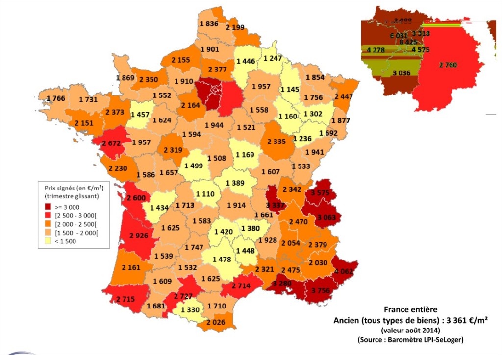 Évolution Des Prix Immobiliers : Consultez La Carte Des Prix Par Région Évolution Des Prix Immobiliers : Consultez La Carte Des Prix Par Région