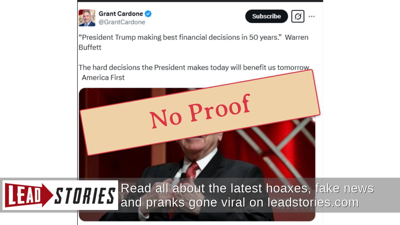 False Reports: Warren Buffett Denies Supporting Trump's Tariffs False Reports: Warren Buffett Denies Supporting Trump's Tariffs