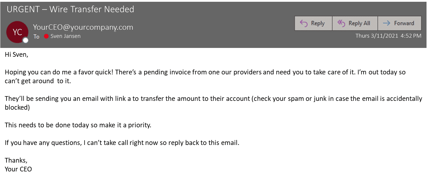 Federal Investigation: Millions Stolen Through Office365 Executive Email Compromise Federal Investigation: Millions Stolen Through Office365 Executive Email Compromise