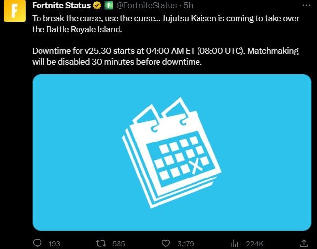 Fortnite Update 34.30: Server Downtime, New Content & Gameplay Changes Fortnite Update 34.30: Server Downtime, New Content & Gameplay Changes