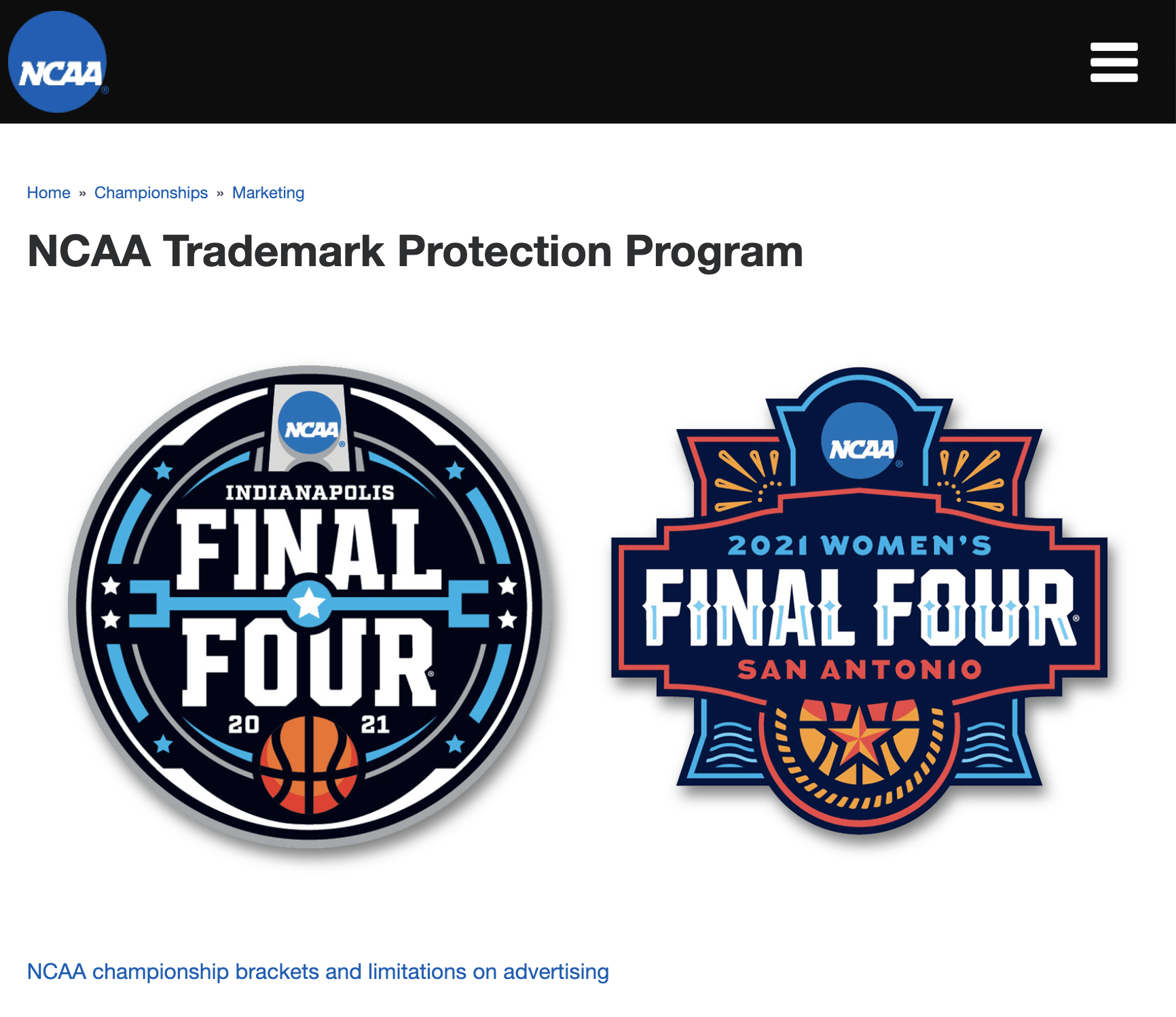 Going From March Madness To Trademark Madness: Protecting Your Brand During The Tournament Going From March Madness To Trademark Madness: Protecting Your Brand During The Tournament