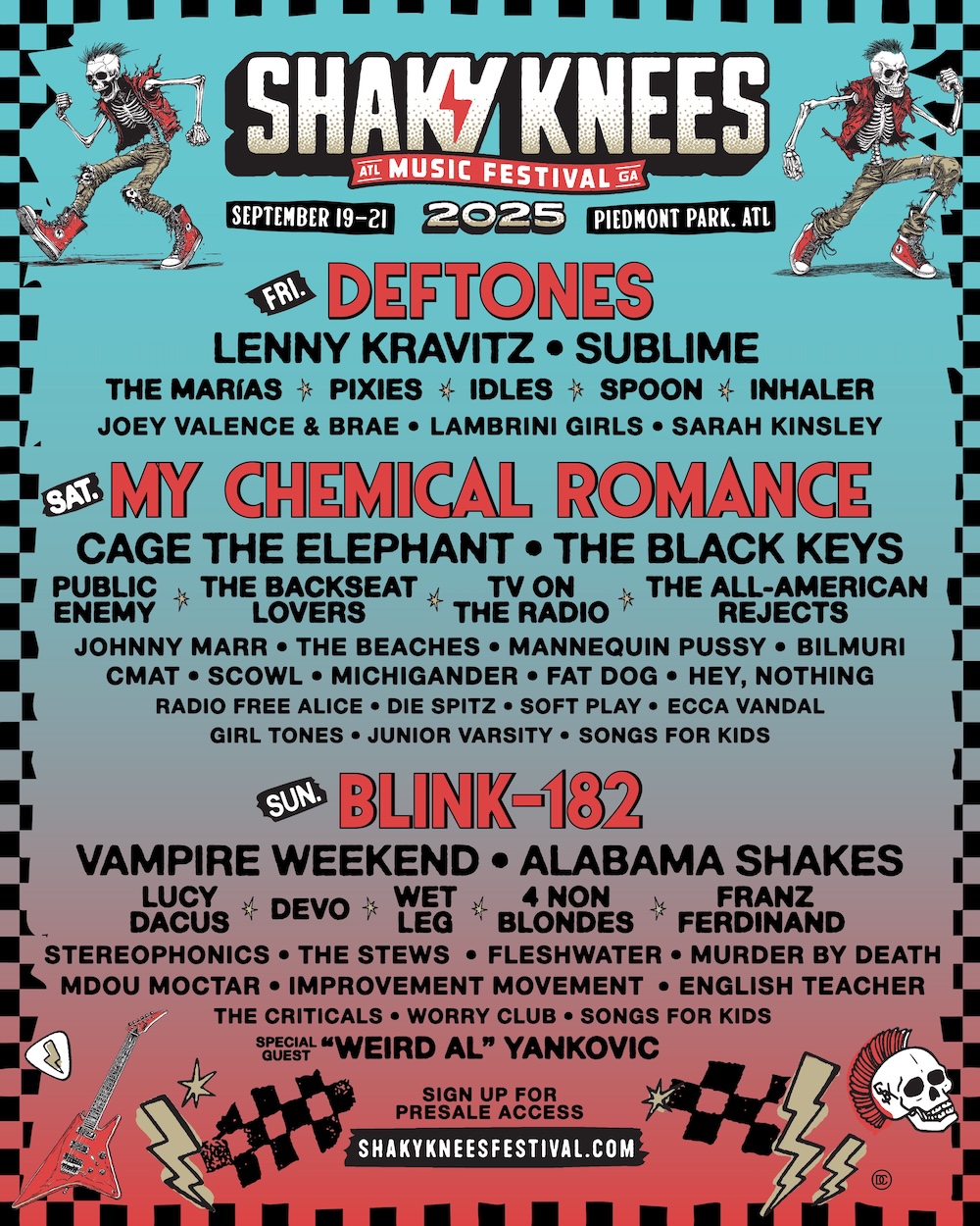 Green Day, Blink-182, And Weird Al Yankovic To Headline Riot Fest 2025