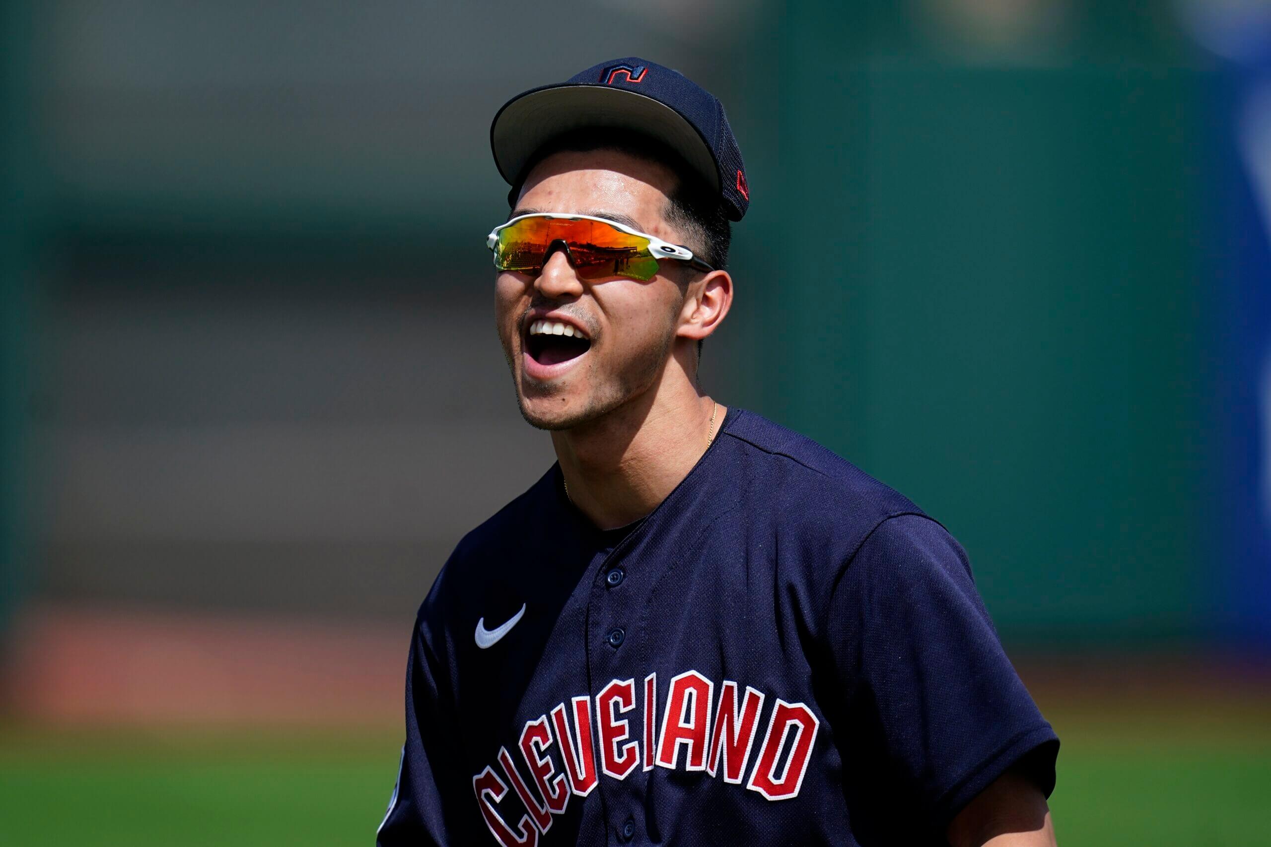 Guardians' Lane Thomas Impresses In Spring Training Debut Guardians' Lane Thomas Impresses In Spring Training Debut
