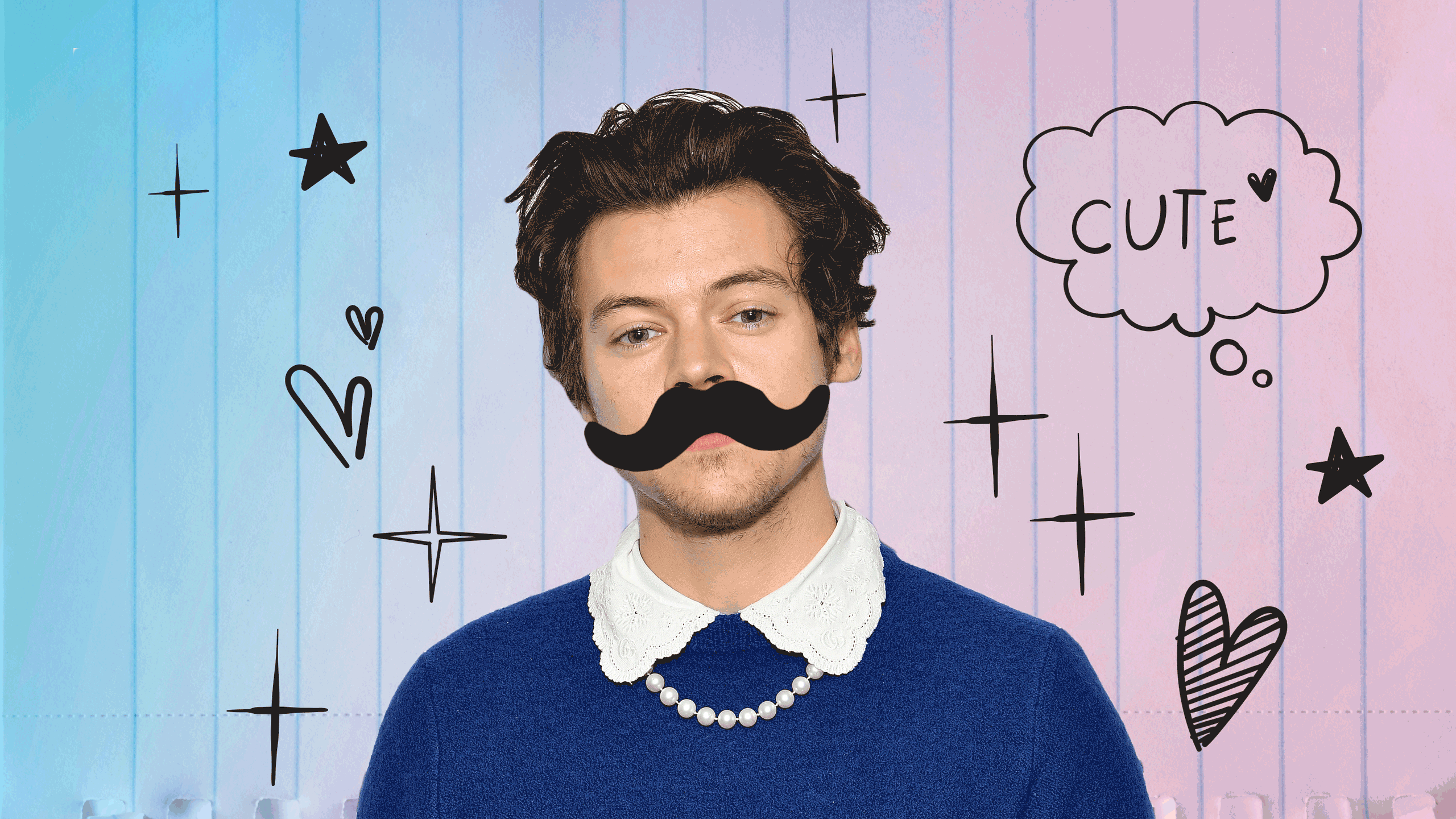 Harry Styles' New Mustache: A 70s Vibe In London Harry Styles' New Mustache: A 70s Vibe In London