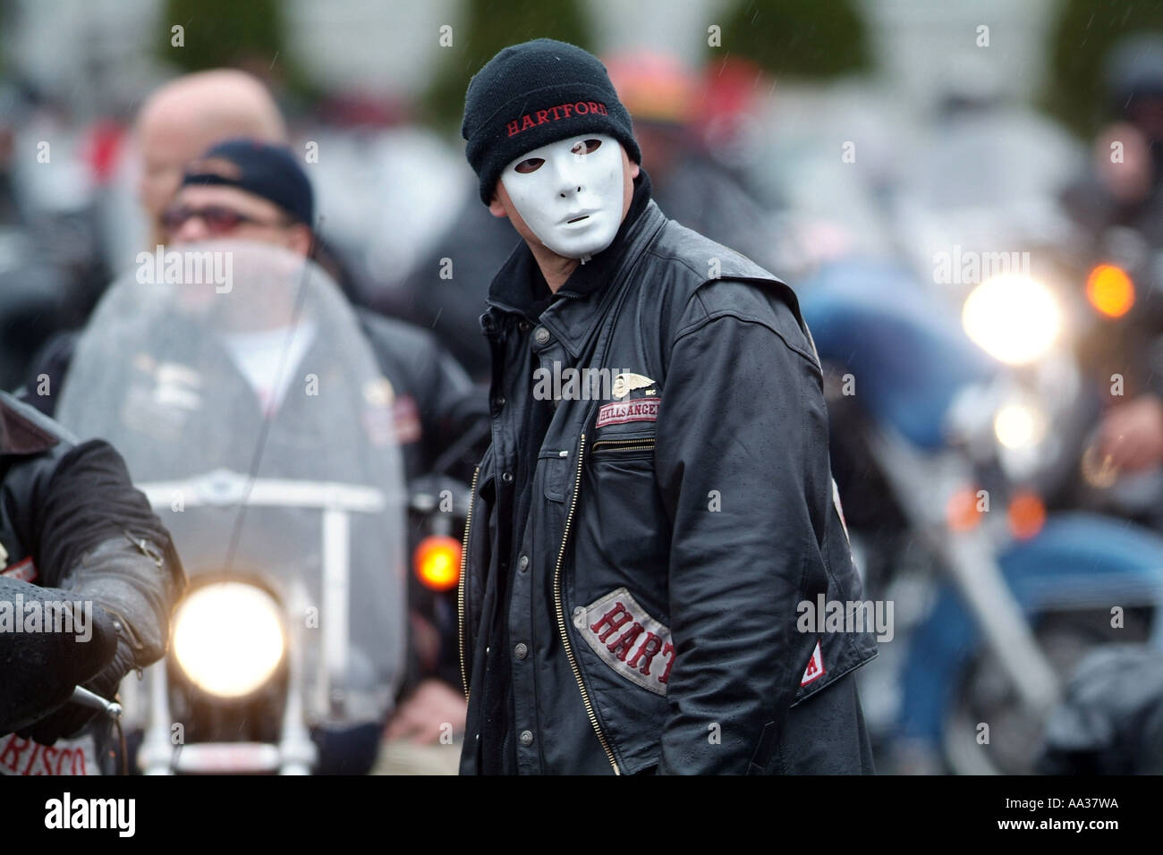 Hells Angels Pay Respects At Fallen Biker's Funeral