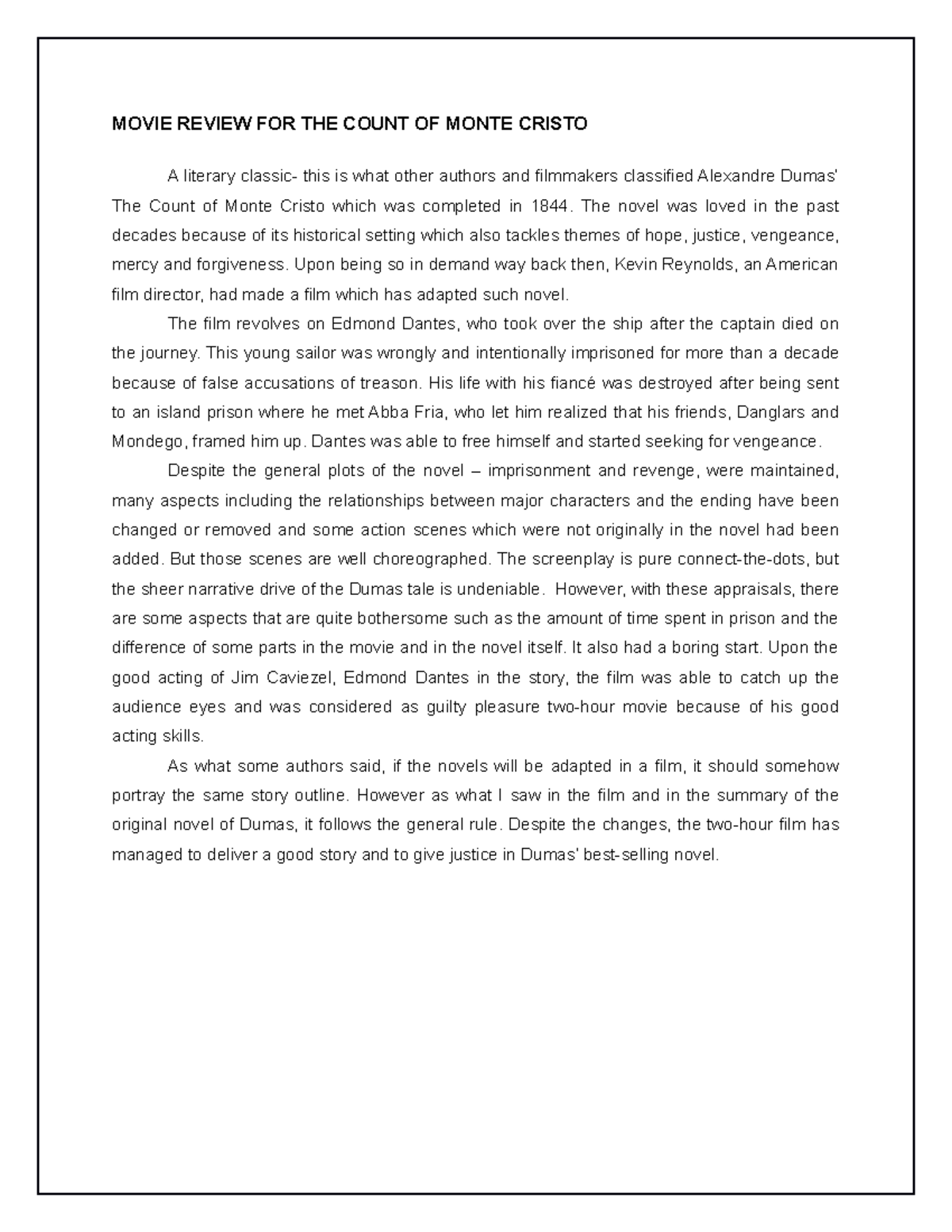 Is The Count Of Monte Cristo Still Relevant Today? A Critical Review Is The Count Of Monte Cristo Still Relevant Today? A Critical Review