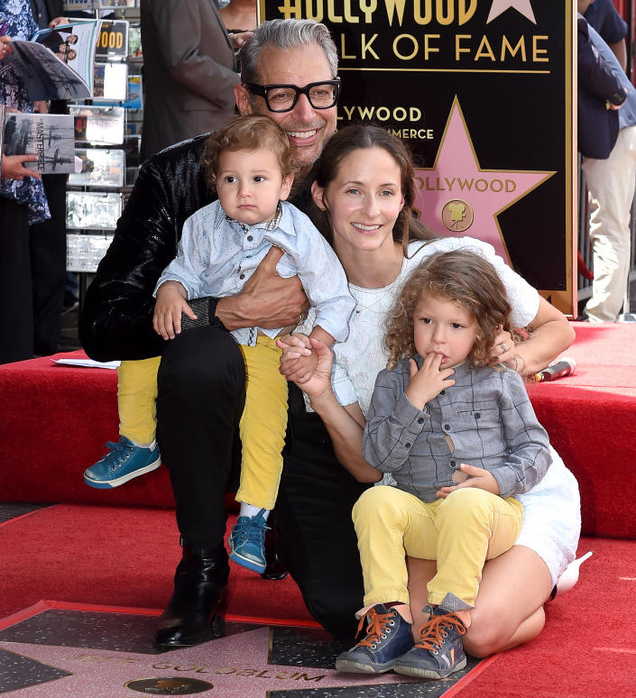 Jeff Goldblum And Emilie Livingston's Sons Attend Football Match In Italy Jeff Goldblum And Emilie Livingston's Sons Attend Football Match In Italy