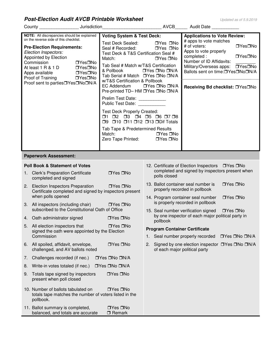 Maine's Pilot Post-Election Audit: Procedures And Implications Maine's Pilot Post-Election Audit: Procedures And Implications