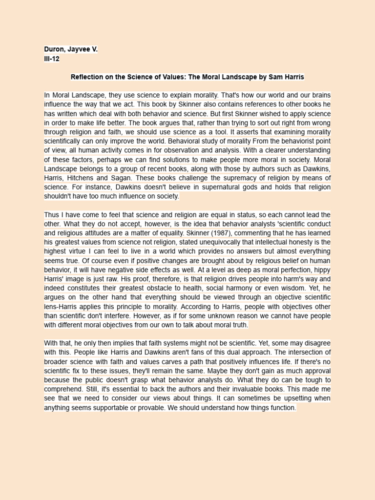 Nigeria's Moral Landscape: Lessons From The Kite Runner's Dilemma Nigeria's Moral Landscape: Lessons From The Kite Runner's Dilemma