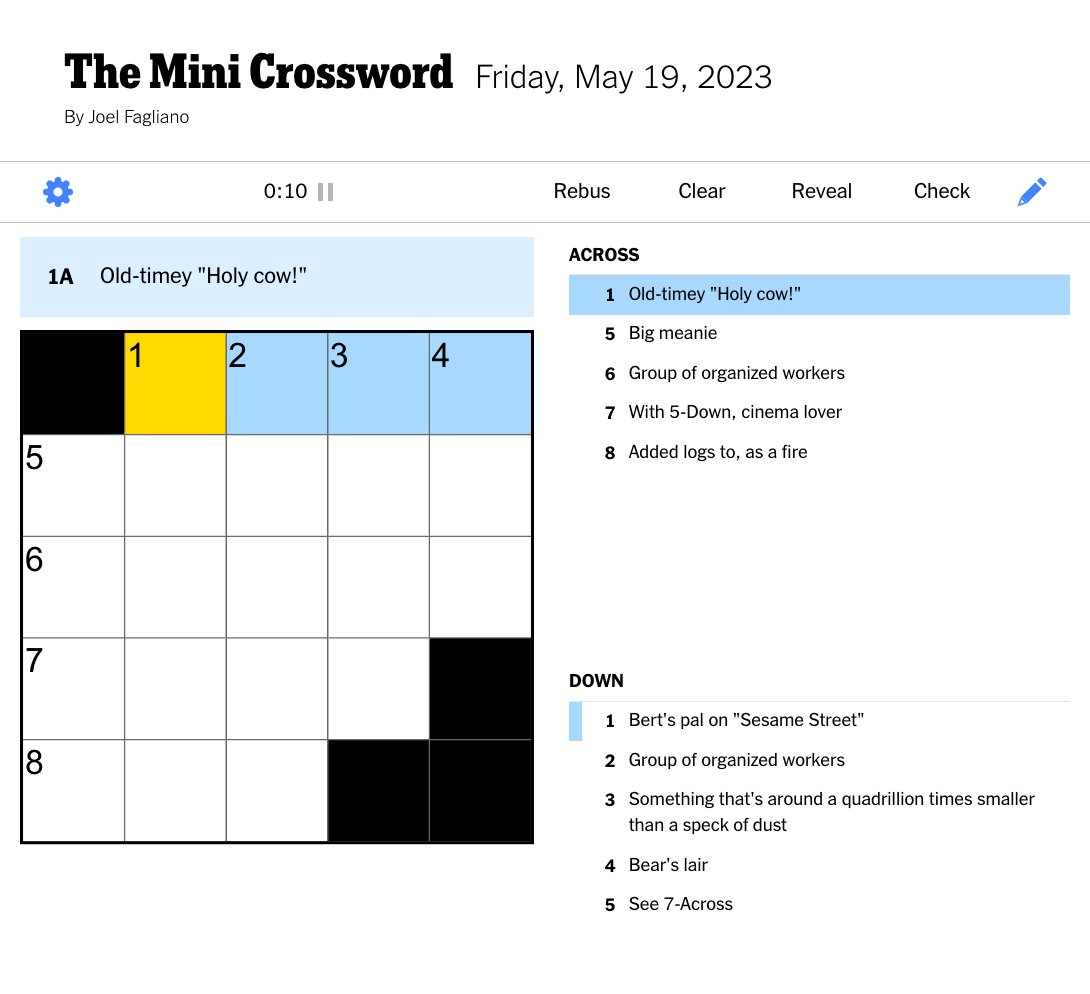NYT Mini Crossword - March 26, 2025 - Solutions & Hints NYT Mini Crossword - March 26, 2025 - Solutions & Hints
