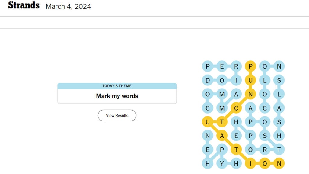 NYT Strands: Complete Guide To Answers For Game #376 (March 14) NYT Strands: Complete Guide To Answers For Game #376 (March 14)