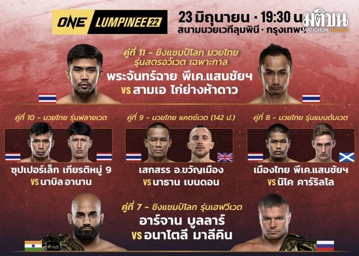 การแข่งขันมวย ONE ลุมพินี 98 วันนี้ 28 กุมภาพันธ์ 2568: เวลาและช่องทางการรับชม การแข่งขันมวย ONE ลุมพินี 98 วันนี้ 28 กุมภาพันธ์ 2568: เวลาและช่องทางการรับชม