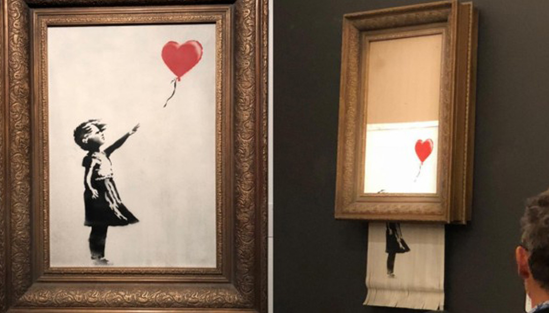 Rare Banksy Broken Heart Wall Painting To Be Auctioned Rare Banksy Broken Heart Wall Painting To Be Auctioned