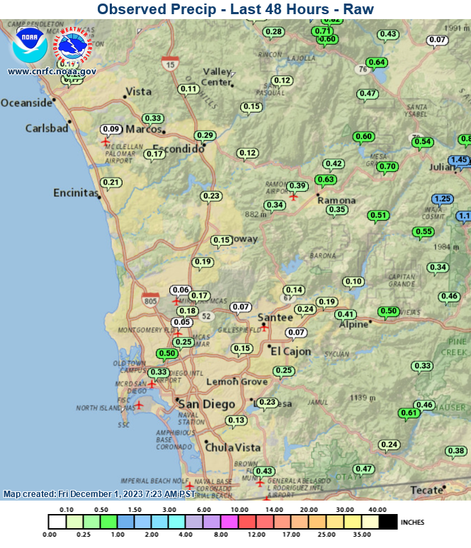 San Diego Rain Totals: CBS8.com's Complete Rainfall Report San Diego Rain Totals: CBS8.com's Complete Rainfall Report