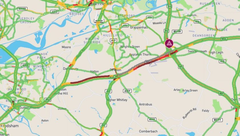 Serious M56 Motorway Collision: Car Overturn And Casualty Treatment Serious M56 Motorway Collision: Car Overturn And Casualty Treatment