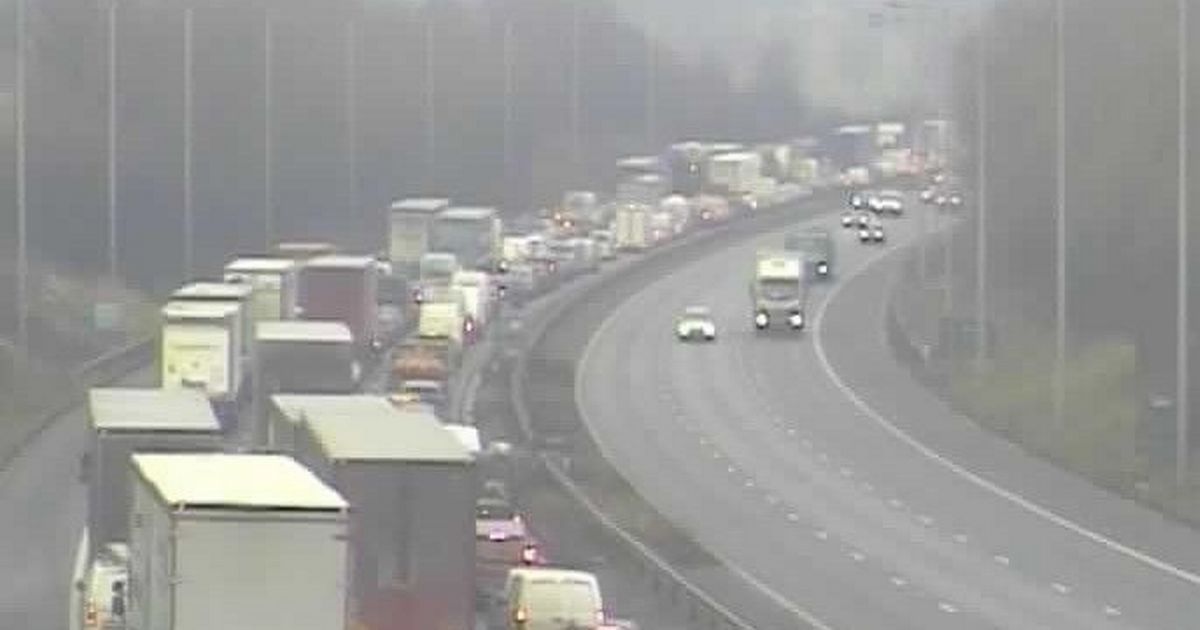 Serious M56 Motorway Collision: Car Overturns, Casualty Treated Serious M56 Motorway Collision: Car Overturns, Casualty Treated
