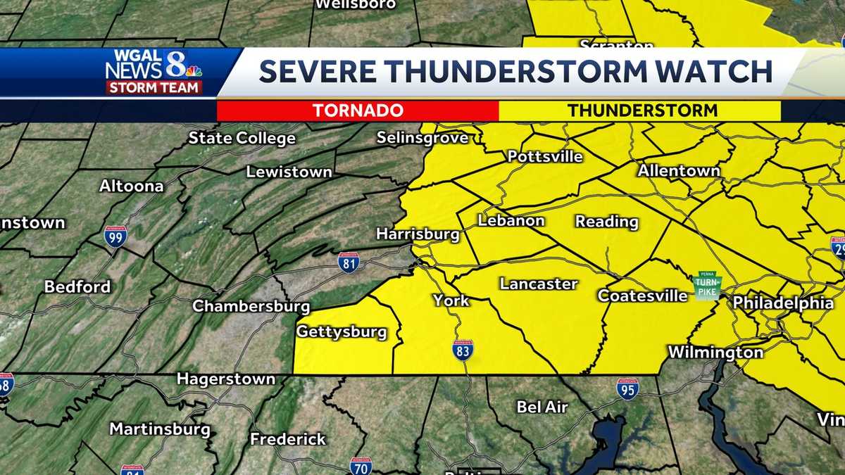 South-Central Pennsylvania Under Severe Thunderstorm Watch South-Central Pennsylvania Under Severe Thunderstorm Watch