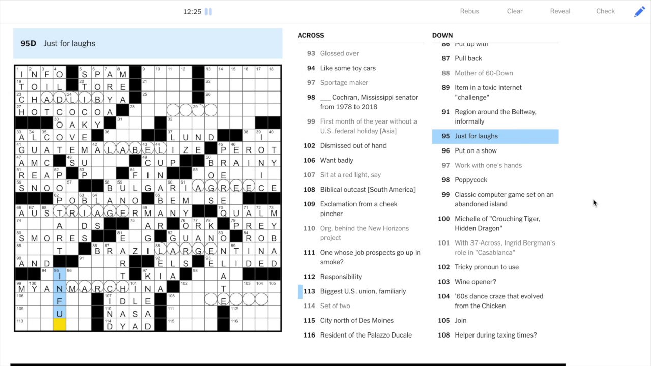 Today's NYT Mini Crossword Solutions: February 25th Today's NYT Mini Crossword Solutions: February 25th
