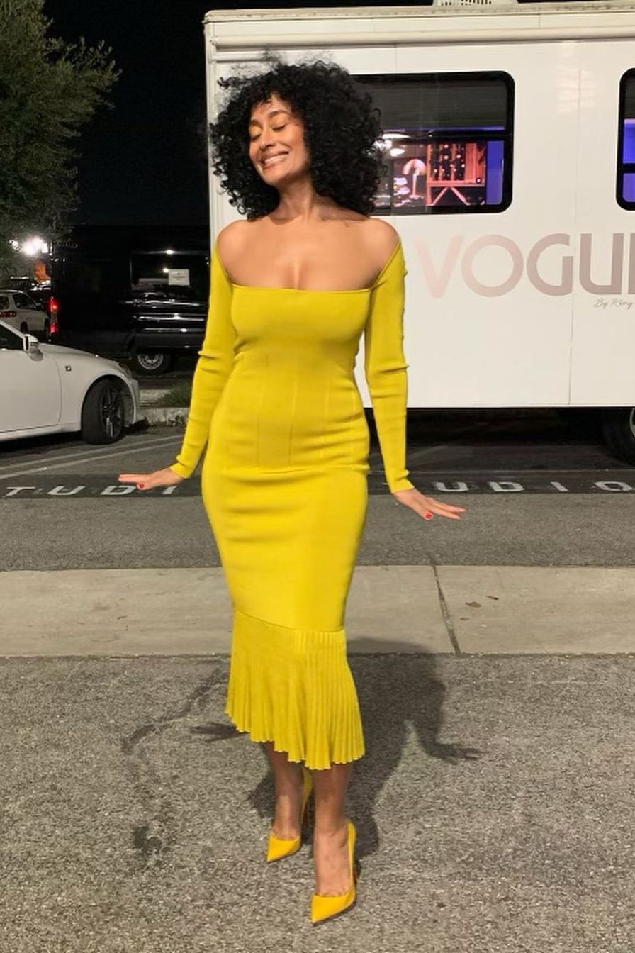 Tracee Ellis Ross's Black Liquid Leather Dress: Two Chic NYC Looks Tracee Ellis Ross's Black Liquid Leather Dress: Two Chic NYC Looks