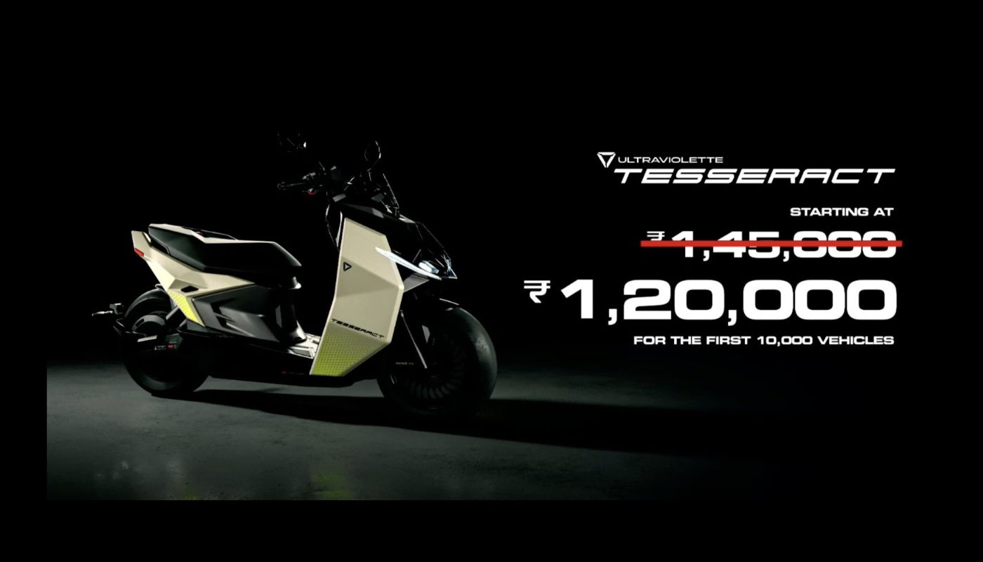Ultraviolette Tesseract Electric Scooter Launched: Rs 1.45 Lakh Price Tag Ultraviolette Tesseract Electric Scooter Launched: Rs 1.45 Lakh Price Tag