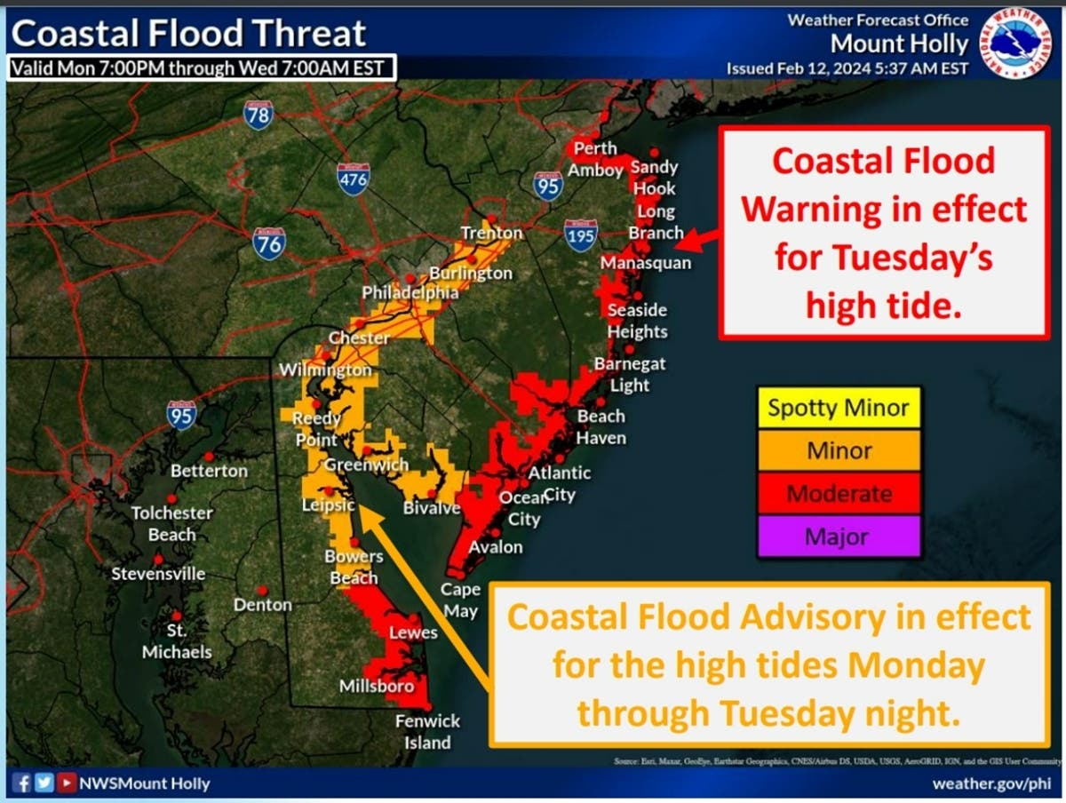 Wednesday Coastal Flood Warning: Southeast PA Wednesday Coastal Flood Warning: Southeast PA