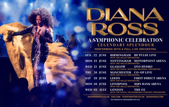 Where & When: Diana Ross Symphonic Celebration 2025 UK Tour Where & When: Diana Ross Symphonic Celebration 2025 UK Tour